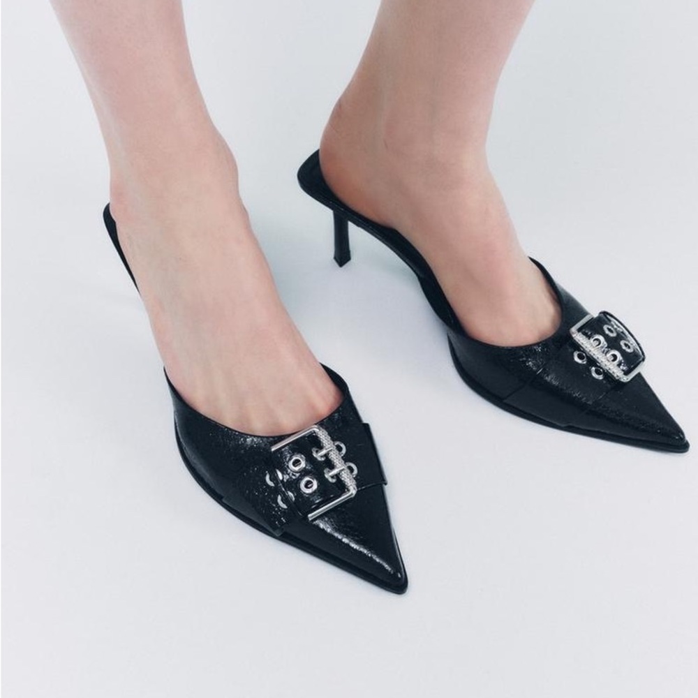 Zara BUCKLED HEELED MULES
